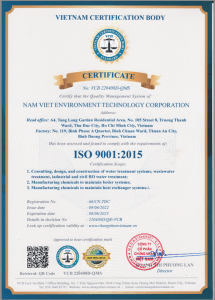 Công ty cổ phần kỹ thuật Môi trường Nam Việt ISO 9001 